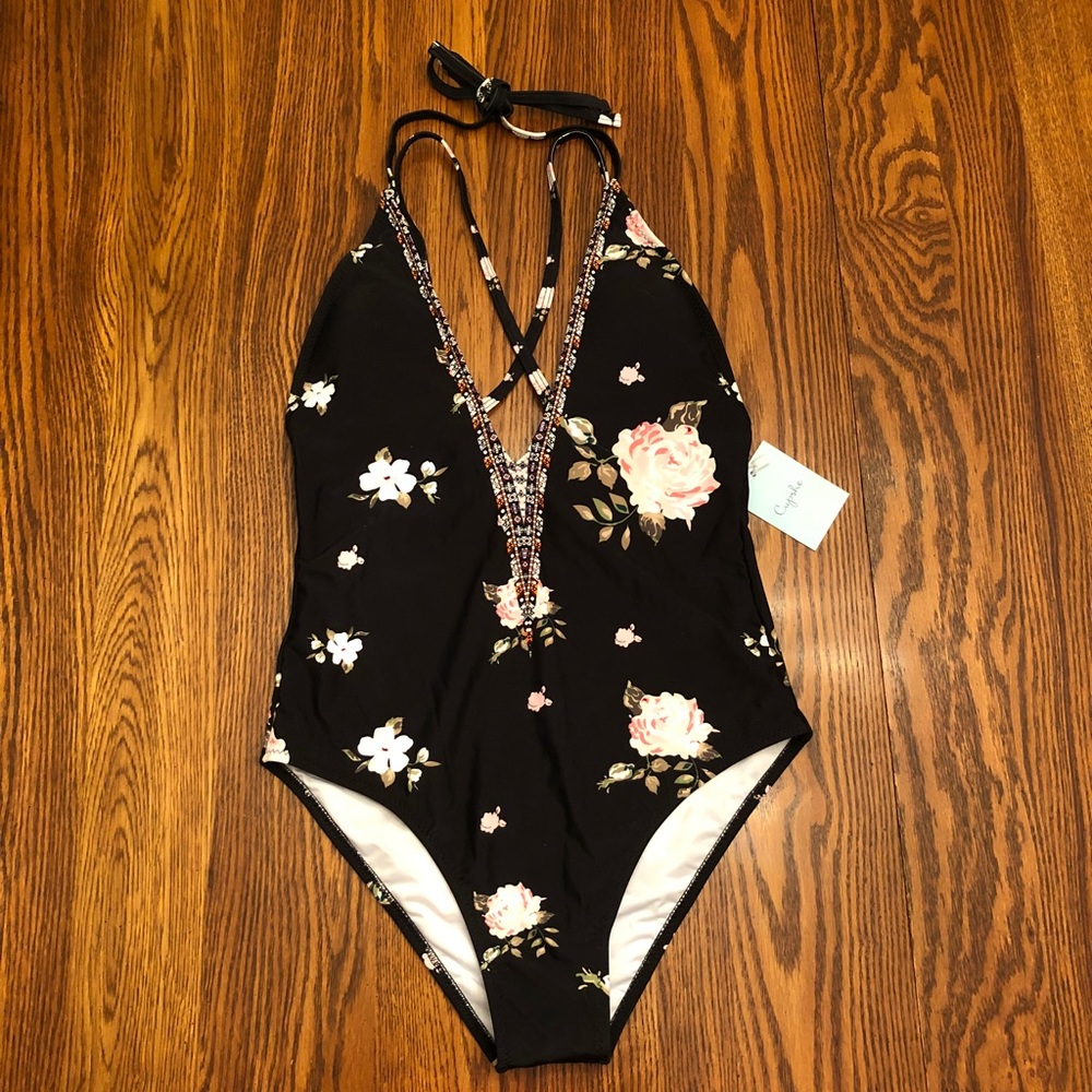 Cupshe one piece floral bathing suit